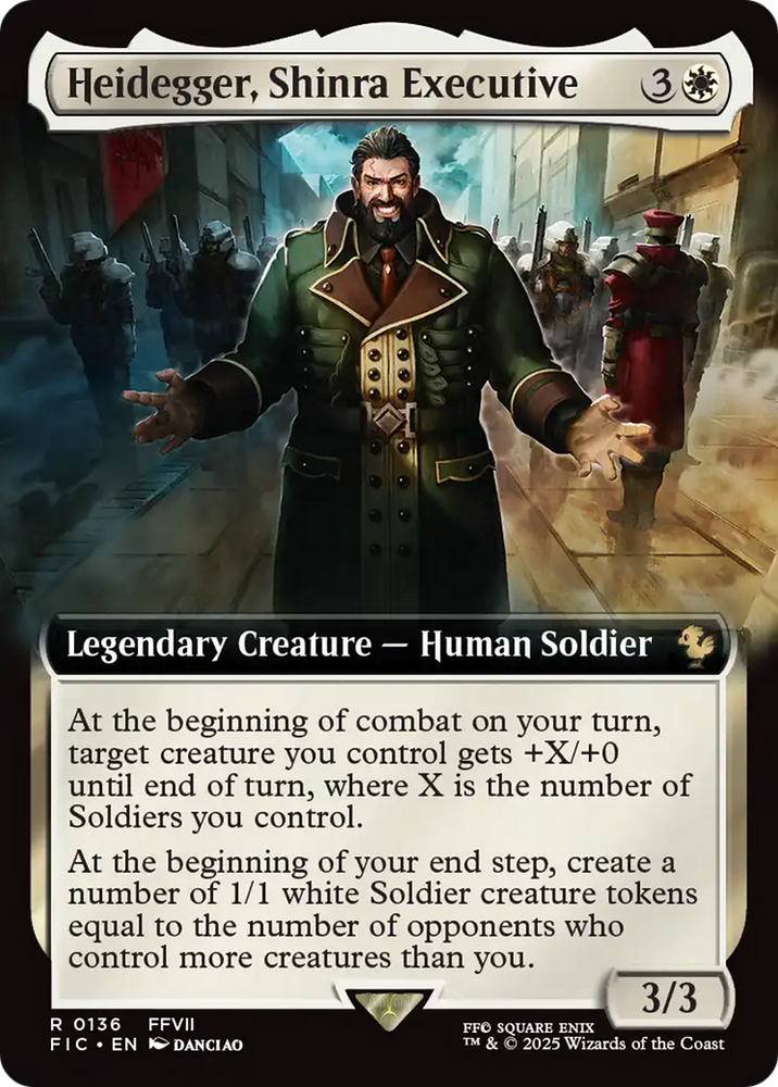 Heidegger, Shinra Executive (Extended Art) [FINAL FANTASY Commander] Magic: The Gathering