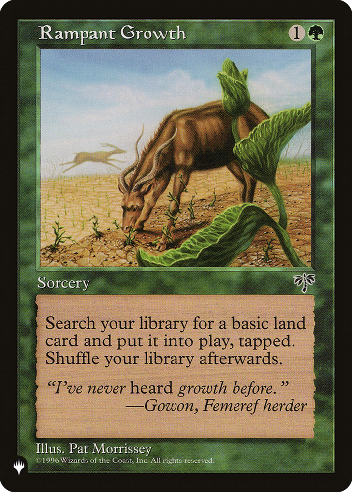 Rampant Growth (MIR) [The List] Magic: The Gathering