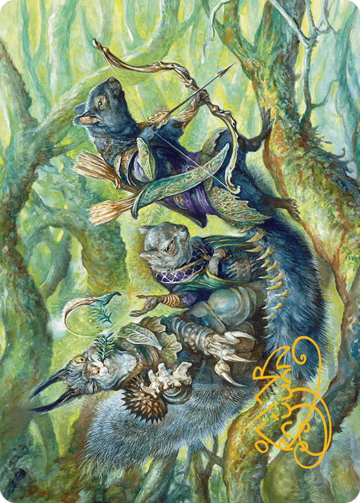 The Odd Acorn Gang Art Card (Gold-Stamped Signature) [Bloomburrow Art Series] Magic: The Gathering