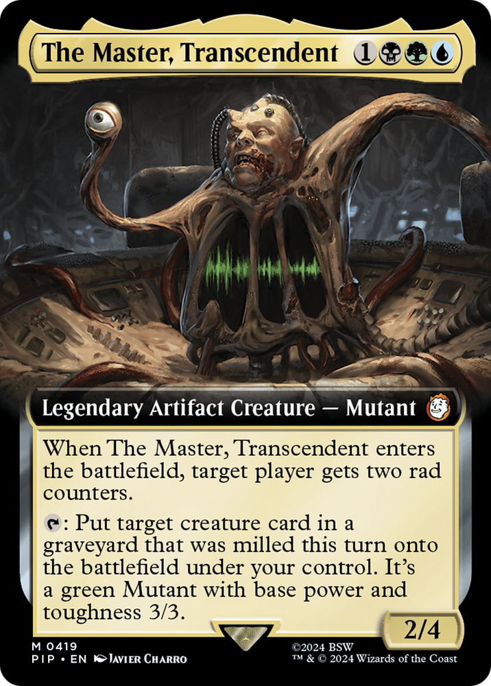 The Master, Transcendent (Extended Art) [Fallout] Magic: The Gathering