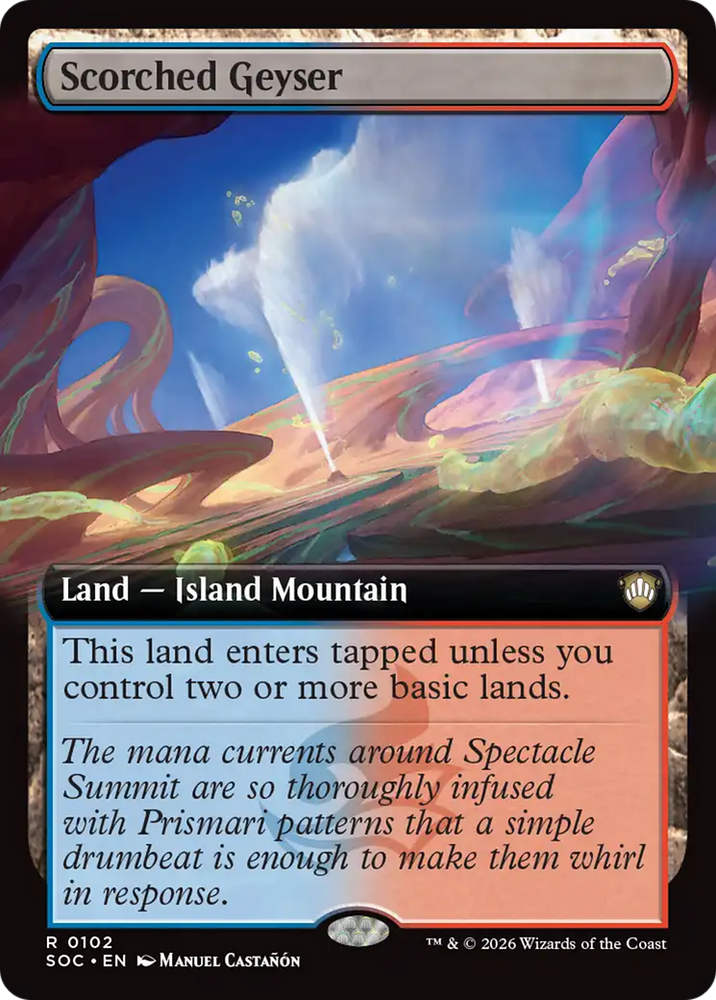 Scorched Geyser (Extended Art) [Secrets of Strixhaven Commander] Magic: The Gathering