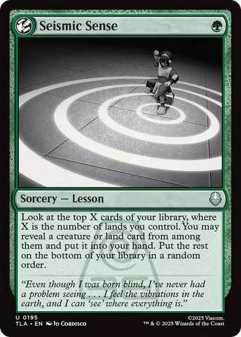 Seismic Sense [Avatar: The Last Airbender] Magic: The Gathering