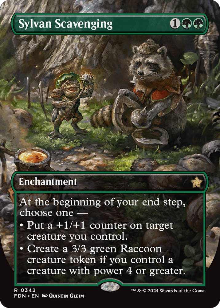 Sylvan Scavenging (Borderless) [Foundations] Magic: The Gathering
