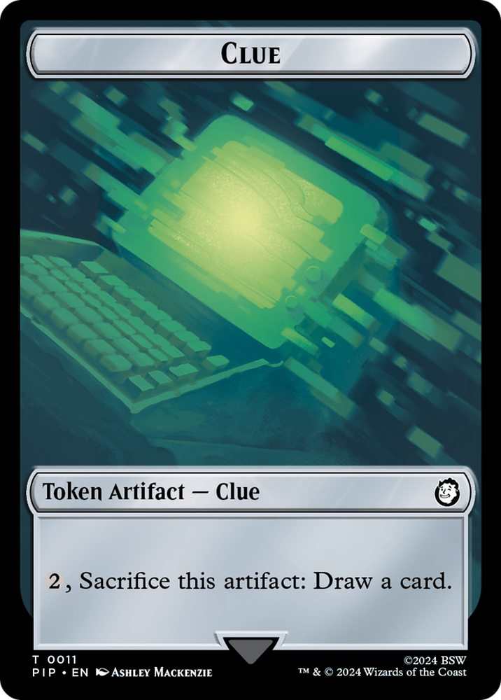 Radiation // Clue Double-Sided Token [Fallout Tokens] Magic: The Gathering