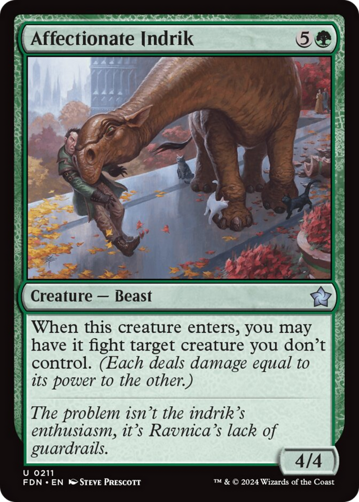 Affectionate Indrik [Foundations] Magic: The Gathering