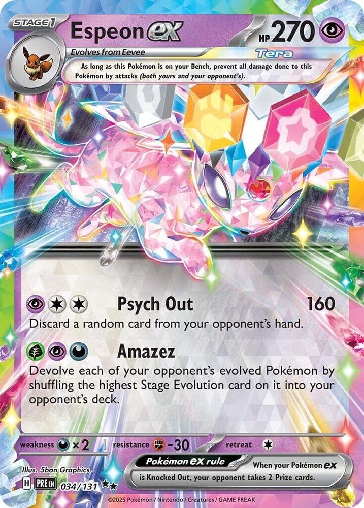 Espeon ex (034/131) [Scarlet & Violet: Prismatic Evolutions] Pokémon