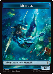 Wall (003) // Merfolk (006) Double-Sided Token [Marvel Super Heroes Commander Tokens] Magic: The Gathering