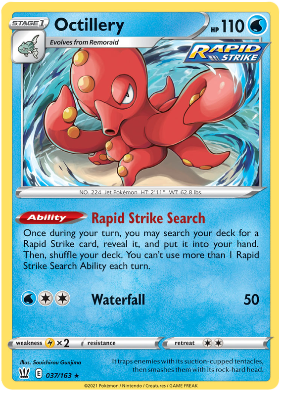Octillery (037/163) (Theme Deck Exclusive) [Sword & Shield: Battle Styles] Pokémon