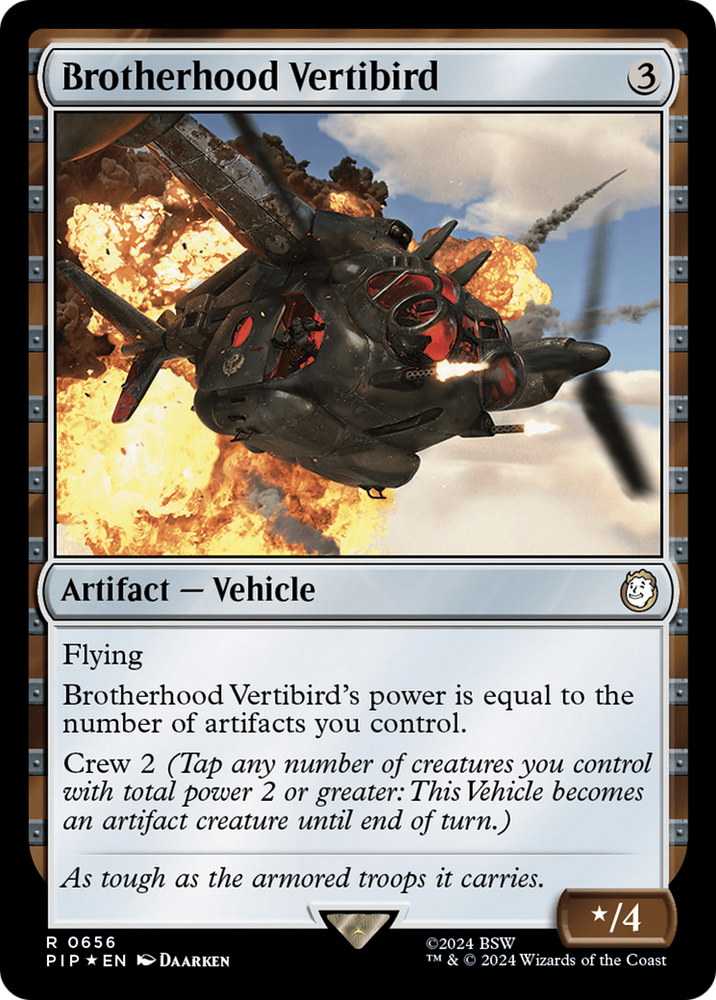 Brotherhood Vertibird (Surge Foil) [Fallout] Magic: The Gathering