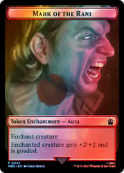 Dalek // Mark of the Rani Double-Sided Token (Surge Foil) [Doctor Who Tokens] Magic: The Gathering