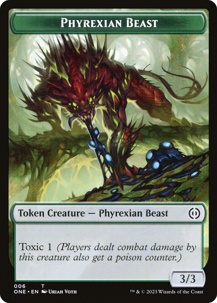 Phyrexian Goblin // Phyrexian Beast Double-Sided Token [Phyrexia: All Will Be One Tokens] Magic: The Gathering