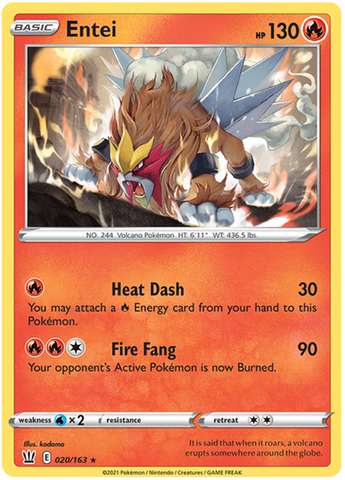 Entei (020/163) [Sword & Shield: Battle Styles] Pokémon