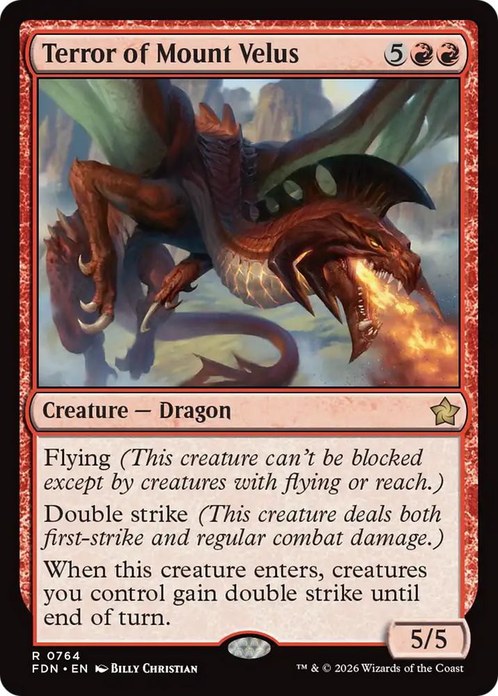 Terror of Mount Velus (0764) [Foundations] Magic: The Gathering