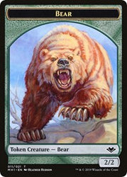 Bear // Spirit Double-Sided Token [Modern Horizons Tokens] Magic: The Gathering