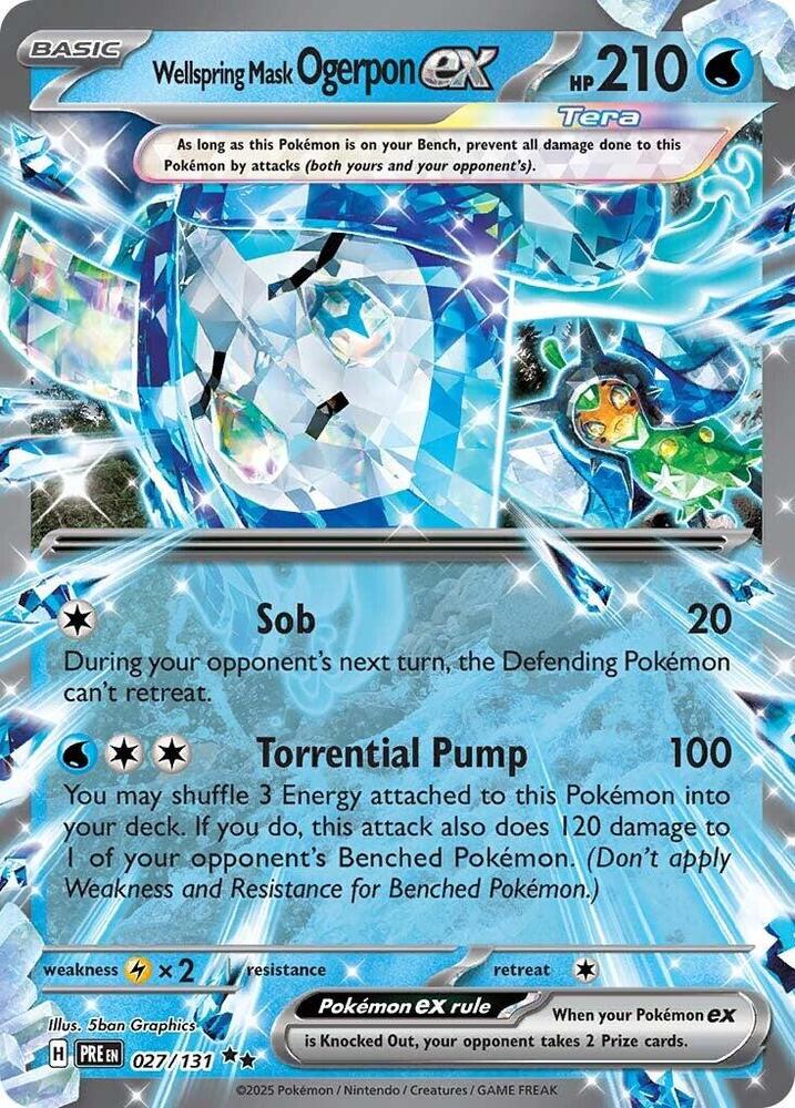 Wellspring Mask Ogerpon ex (027/131) [Scarlet & Violet: Prismatic Evolutions] Pokémon