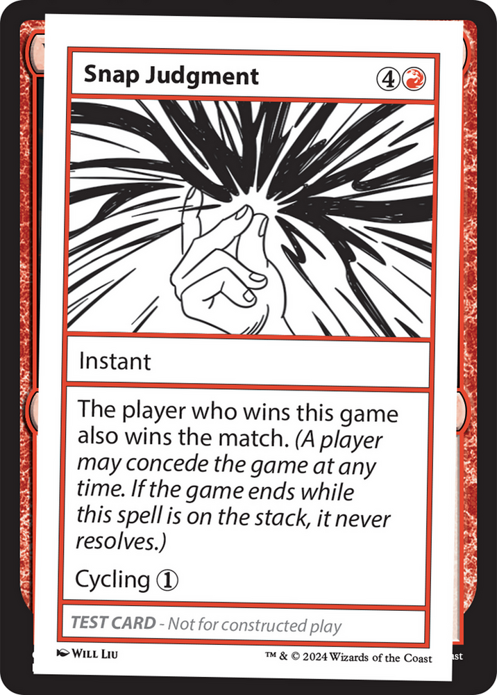 Snap Judgment [Mystery Booster 2 Playtest Cards] Magic: The Gathering