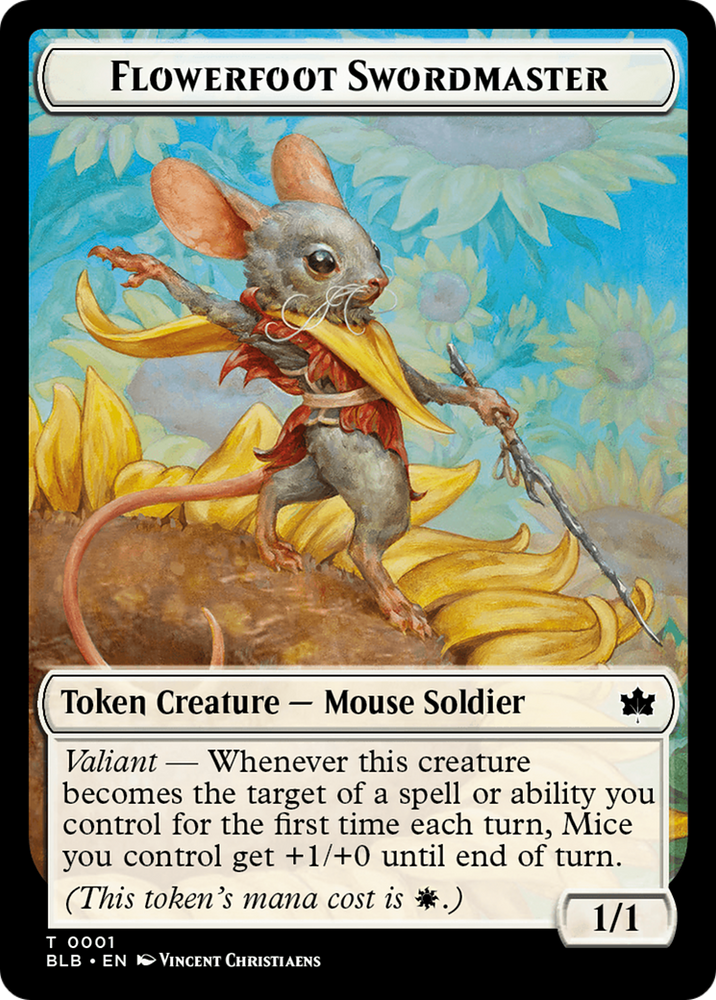 Flowerfoot Swordmaster Token [Bloomburrow Tokens] Magic: The Gathering