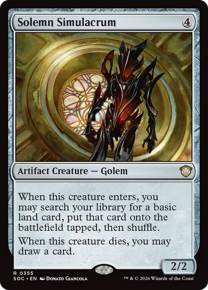 Solemn Simulacrum [Secrets of Strixhaven Commander] Magic: The Gathering