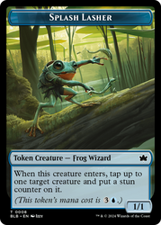 Rabbit // Splash Lasher Double-Sided Token [Bloomburrow Tokens] Magic: The Gathering