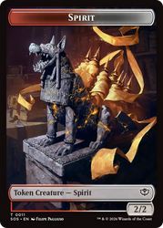 Fractal (0005) // Spirit (0011) Double-Sided Token [Secrets of Strixhaven Tokens] Magic: The Gathering