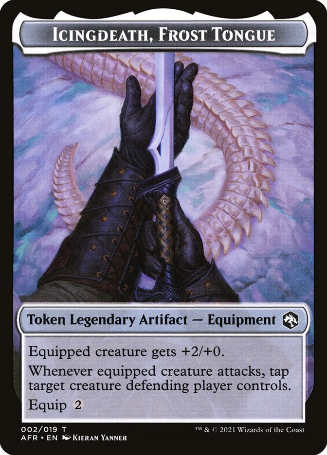 Icingdeath, Frost Tongue Token [Dungeons & Dragons: Adventures in the Forgotten Realms Tokens] Magic: The Gathering