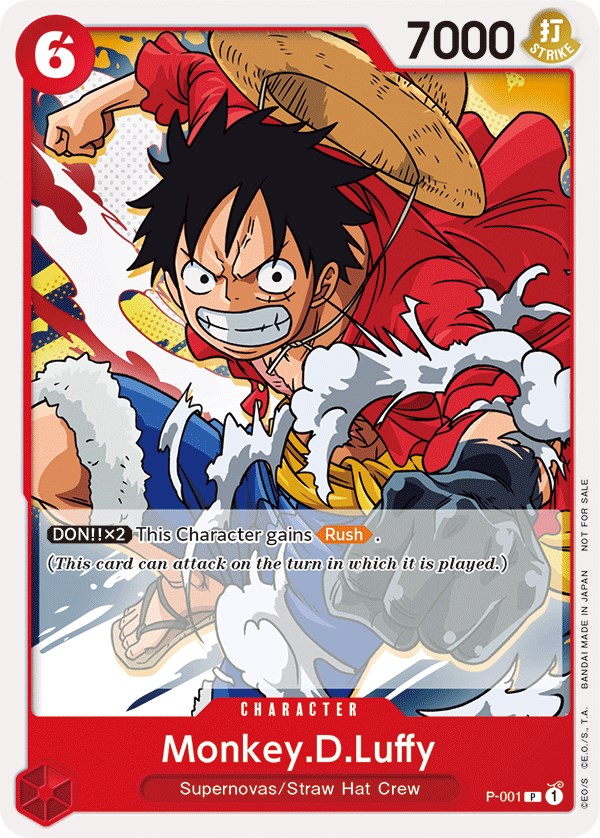 Monkey.D.Luffy (Super Pre-Release) [Participant] [One Piece Promotion Cards] Bandai