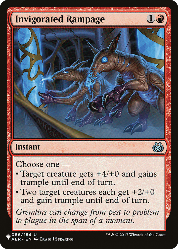 Invigorated Rampage [The List] Magic: The Gathering