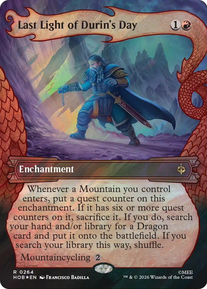 Last Light of Durin's Day (Showcase) (Surge Foil) [The Hobbit] Magic: The Gathering