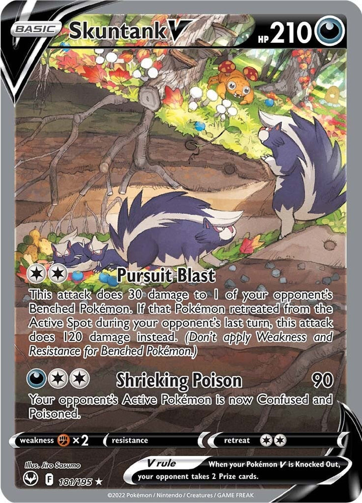 Skuntank V (181/195) [Sword & Shield: Silver Tempest] Pokémon