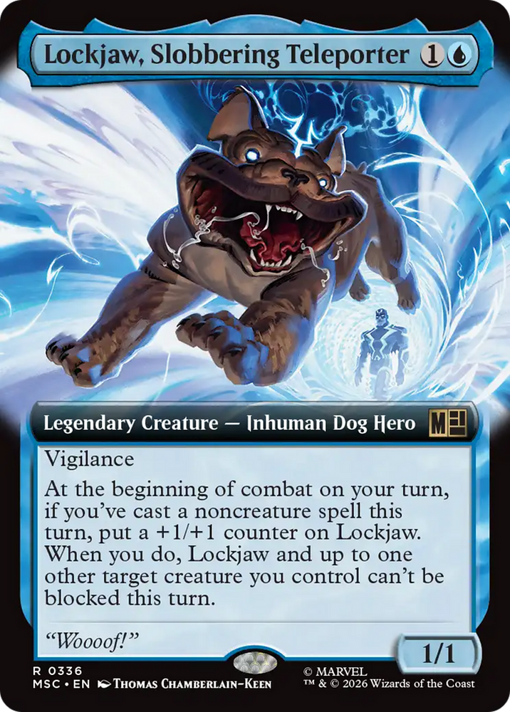 Lockjaw, Slobbering Teleporter (Extended Art) [Marvel Super Heroes Commander] Magic: The Gathering