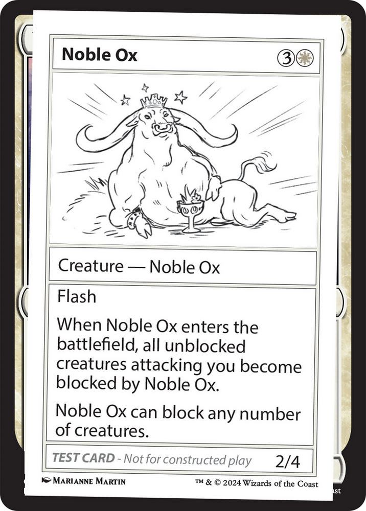 Noble Ox [Mystery Booster 2 Playtest Cards] Magic: The Gathering