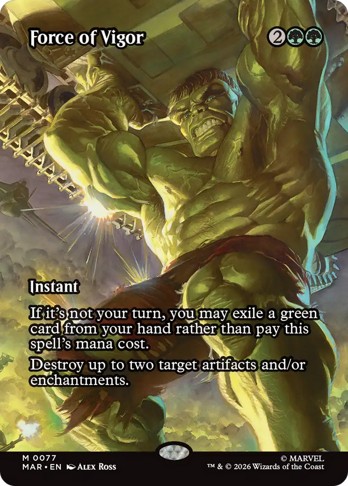 Force of Vigor (Borderless) [Marvel Universe: Eternal-Legal] Magic: The Gathering