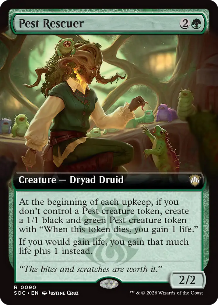 Pest Rescuer (Extended Art) [Secrets of Strixhaven Commander] Magic: The Gathering