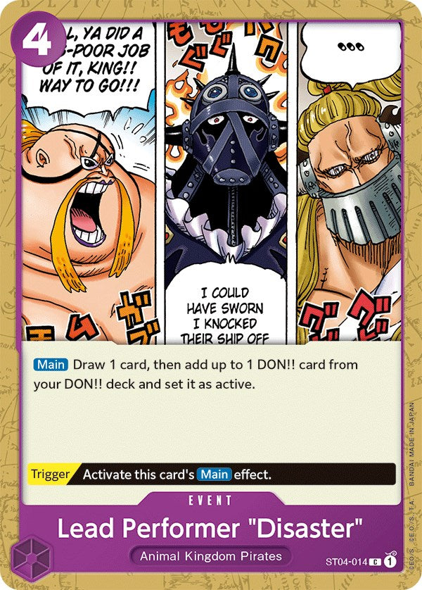 Lead Performer "Disaster" [Starter Deck: Animal Kingdom Pirates] Bandai