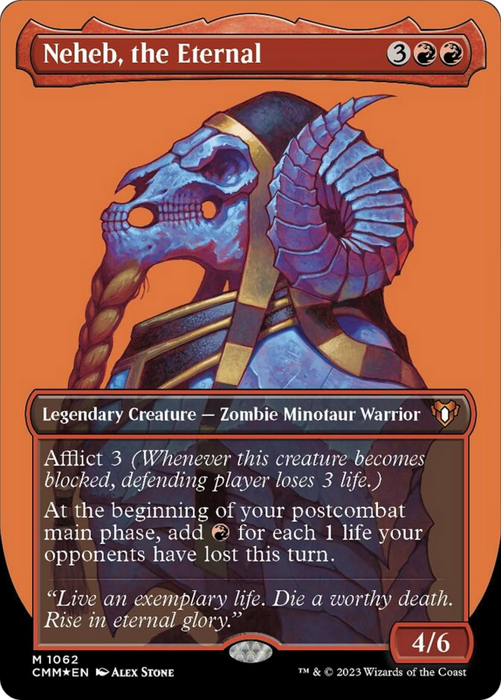 Neheb, the Eternal (Borderless Textured Foil Frame Break) [Commander Masters] Magic: The Gathering
