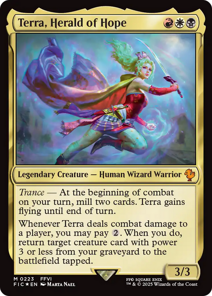 Terra, Herald of Hope (Surge Foil) [FINAL FANTASY Commander] Magic: The Gathering
