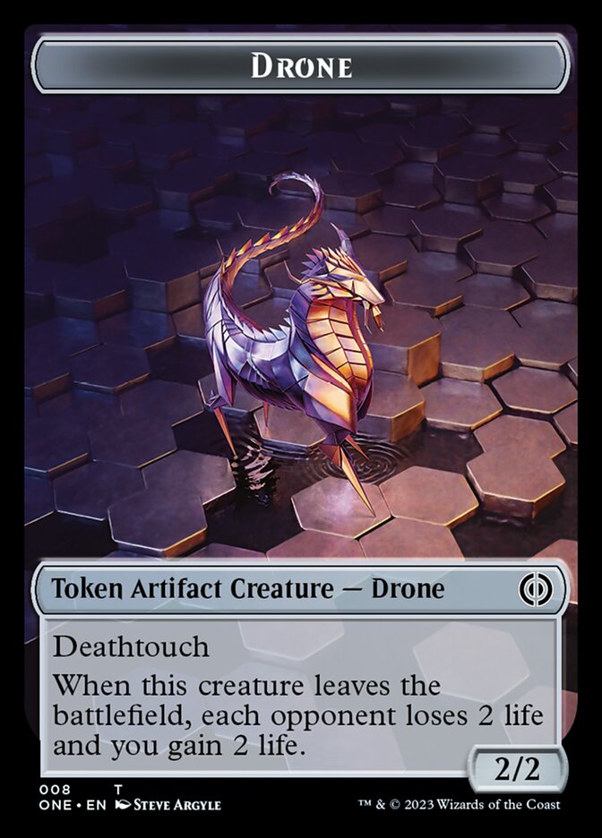 Phyrexian Mite (011) // Drone Double-Sided Token [Phyrexia: All Will Be One Tokens] Magic: The Gathering
