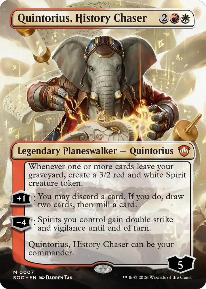 Quintorius, History Chaser (Borderless) [Secrets of Strixhaven Commander] Magic: The Gathering