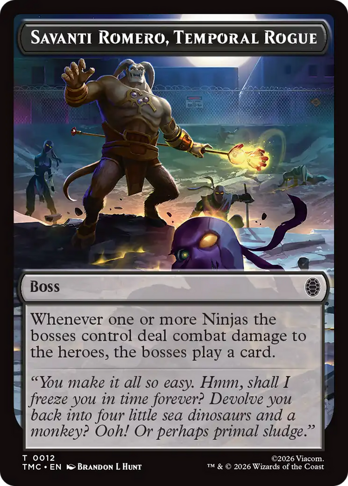 Savanti Romero, Temporal Rogue [Teenage Mutant Ninja Turtles Commander Tokens] Magic: The Gathering