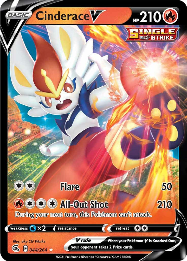 Cinderace V (044/264) [Sword & Shield: Fusion Strike] Pokémon