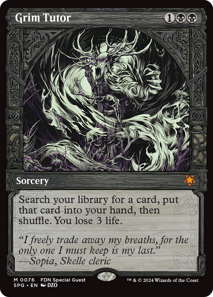 Grim Tutor (Showcase) [Foundations Special Guests] Magic: The Gathering