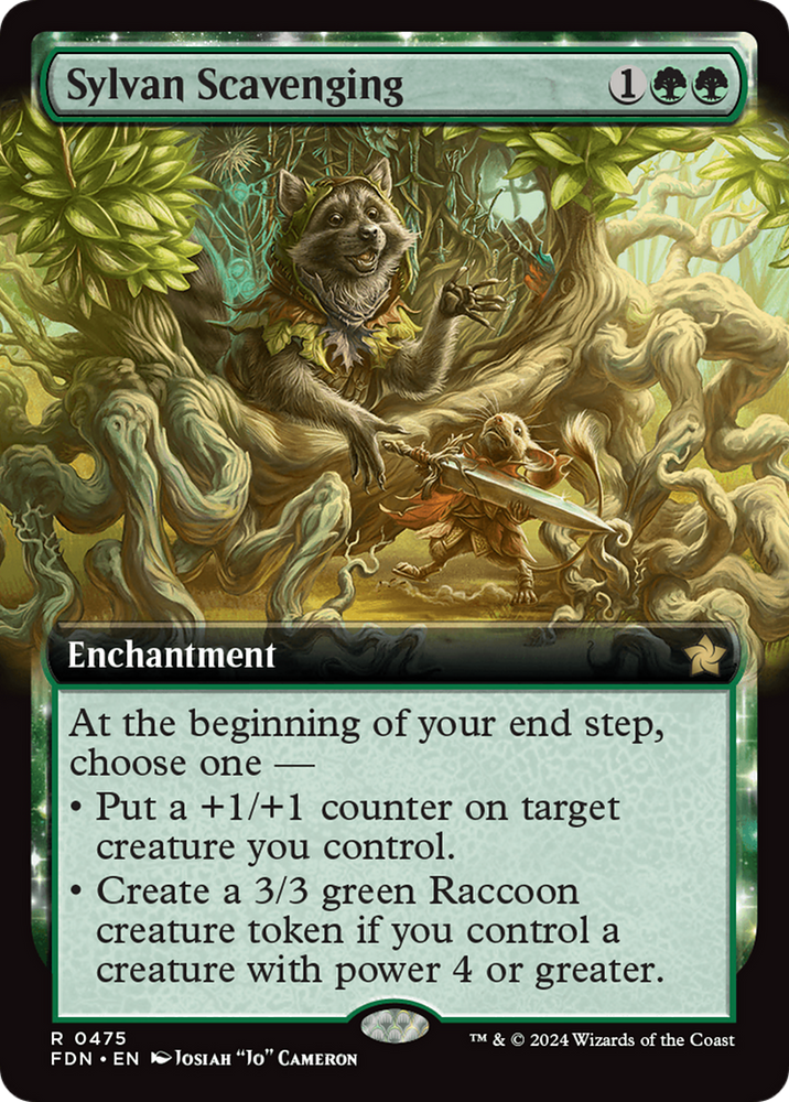 Sylvan Scavenging (Extended Art) [Foundations] Magic: The Gathering