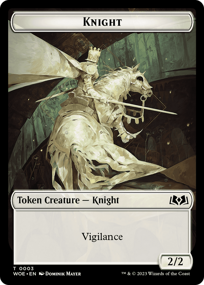 Knight Token [Wilds of Eldraine Tokens] Magic: The Gathering