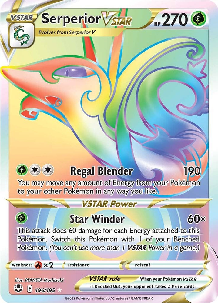 Serperior VSTAR (196/195) [Sword & Shield: Silver Tempest] Pokémon