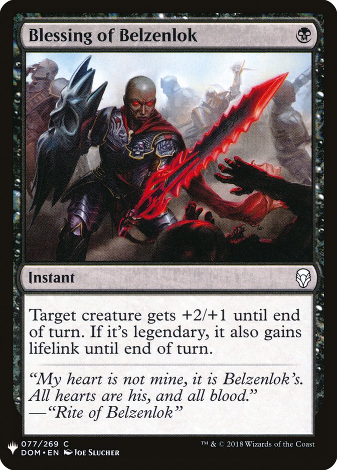 Blessing of Belzenlok [Mystery Booster] Magic: The Gathering