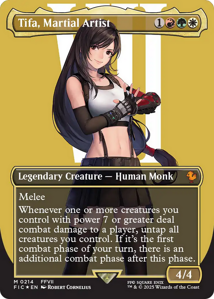 Tifa, Martial Artist (Borderless) (Surge Foil) [FINAL FANTASY Commander] Magic: The Gathering
