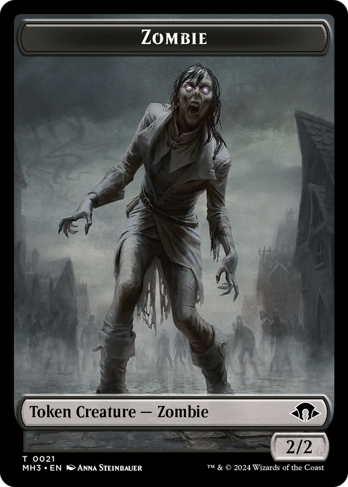 Elephant // Zombie Double-Sided Token [Modern Horizons 3 Commander Tokens] Magic: The Gathering