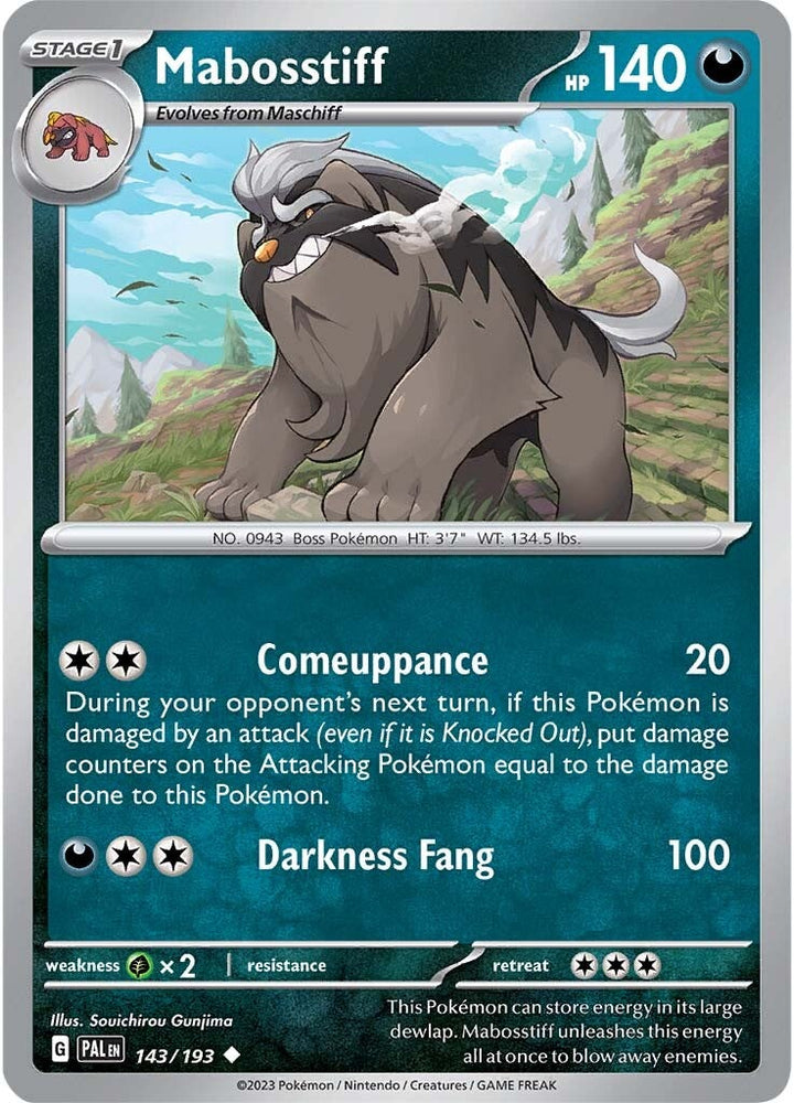 Mabosstiff (143/193) [Scarlet & Violet: Paldea Evolved] Pokémon