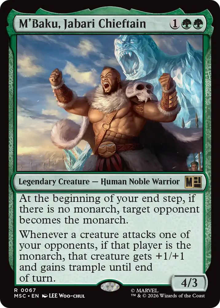 M'Baku, Jabari Chieftain [Marvel Super Heroes Commander] Magic: The Gathering