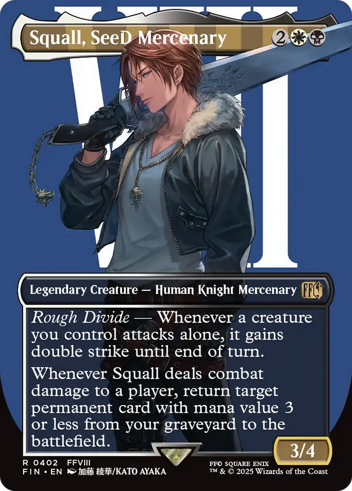 Squall, SeeD Mercenary (Borderless) [FINAL FANTASY] Magic: The Gathering